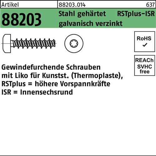 Gewindefurchendeschraube R 88203 Liko ISR 5x20-T25 Stahl geh.galv.verz. 500St.