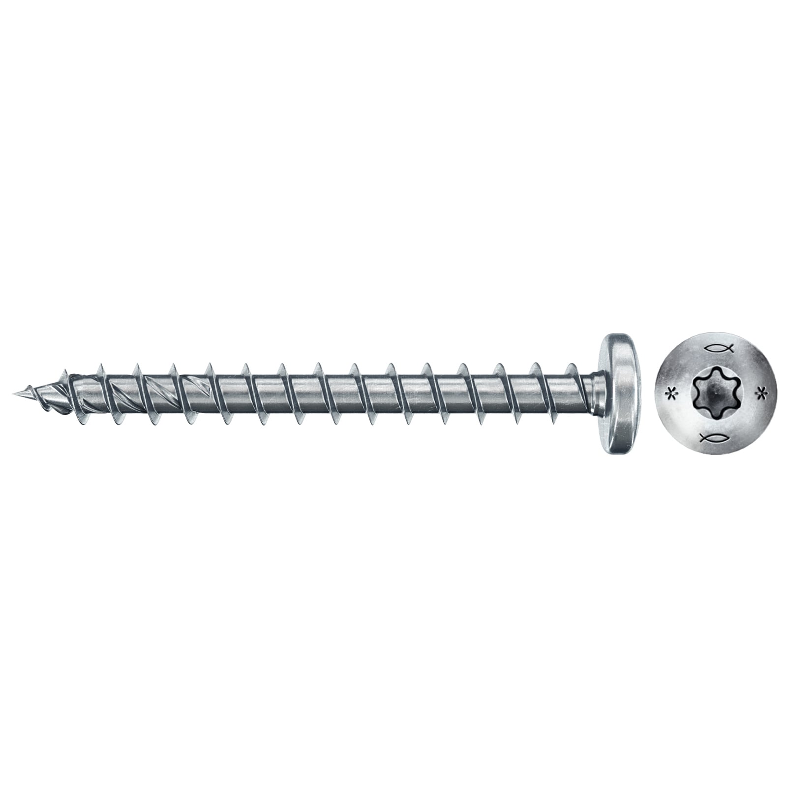 fischer Spanplattenschraube PowerFast FPF II PTF 4,0 x 40 BC 18 Panhead Innenstern TX Vollgew. - 578005