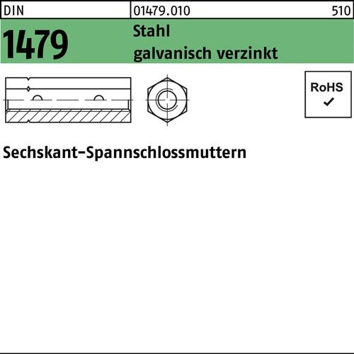 Sechskantspannschlossmutter DIN 1479 M20 Stahl galv.verz. 1 Stück