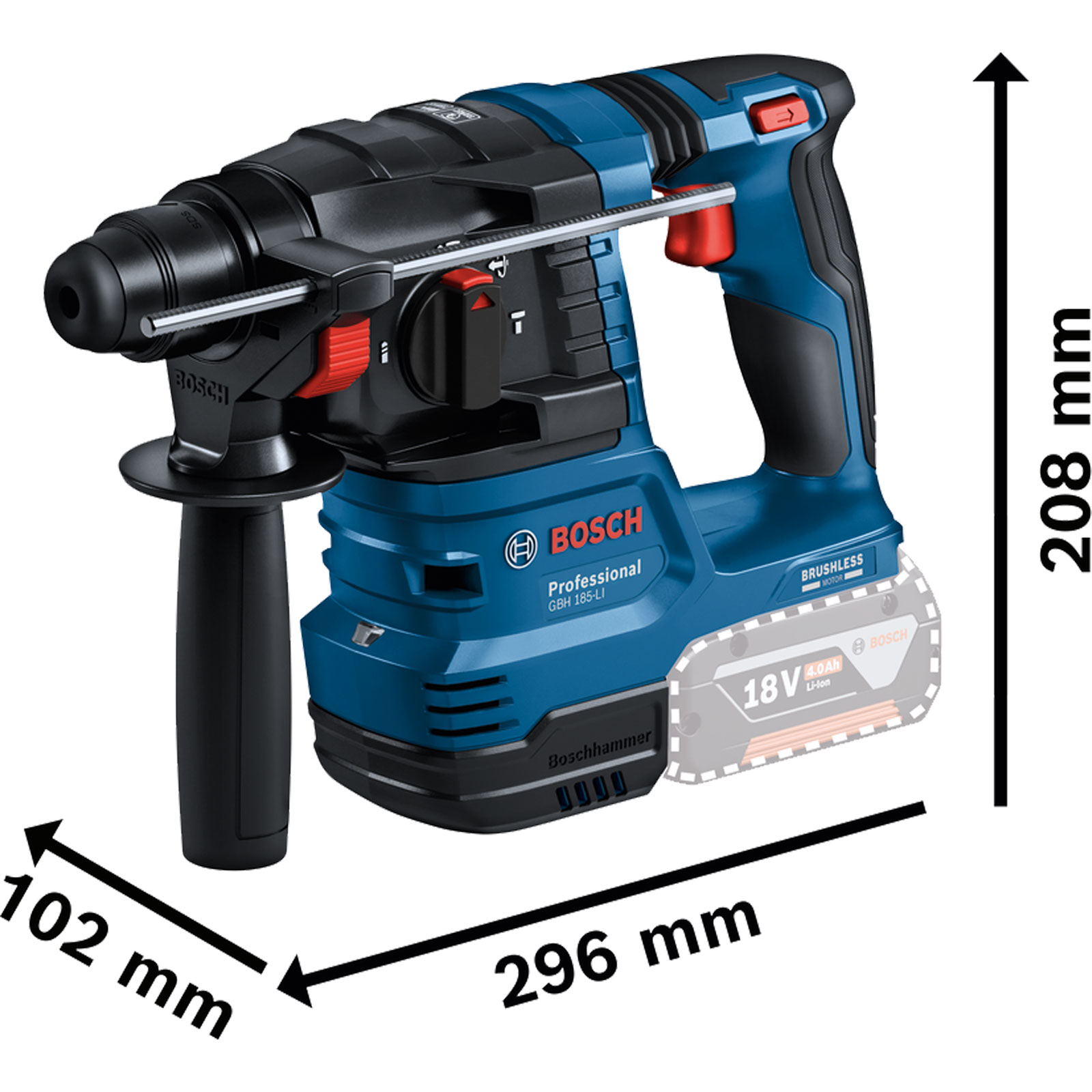 Bosch Akku-Bohrhammer mit SDS plus GBH 18V-22 solo