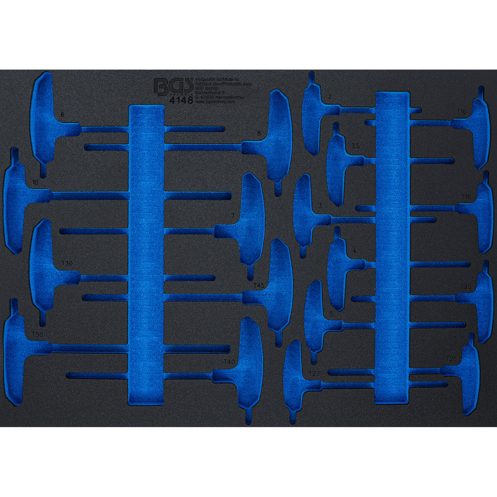 BGS Werkstattwageneinlage 3/3 leer für Art. 4148 - 4148-1