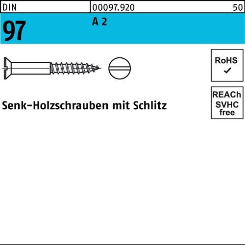 Holzschraube DIN 97 SEKO Schlitz 4,5x 35 A 2 200 Stück