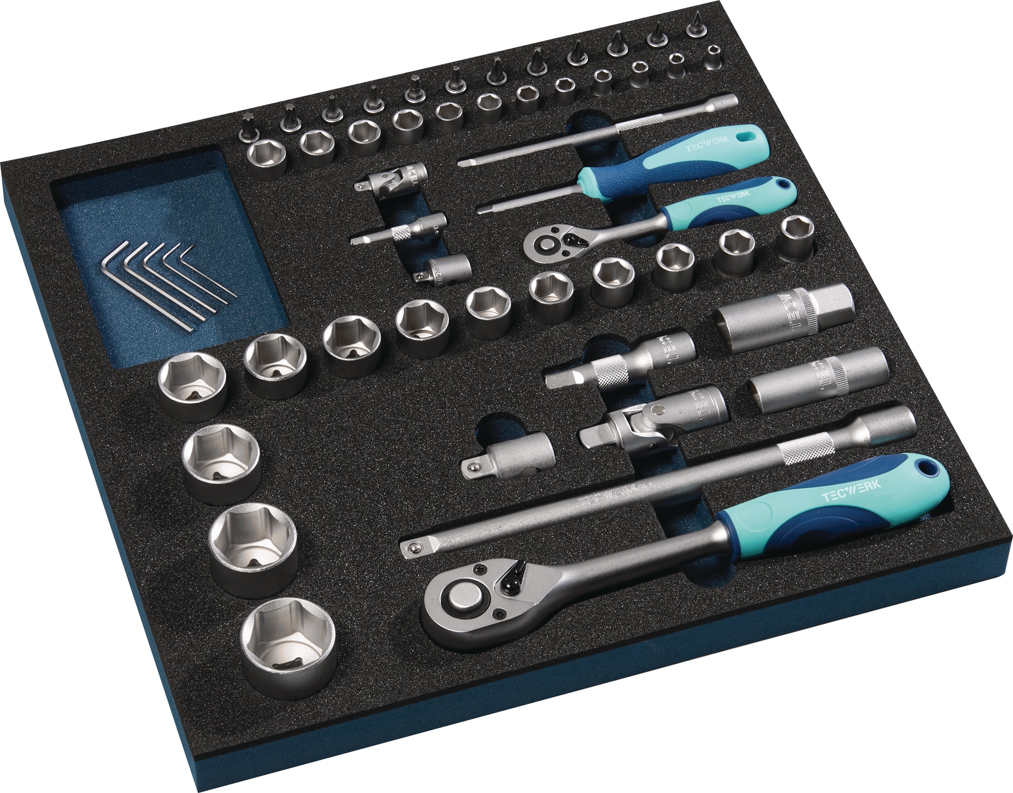 Werkzeugmodul 55-tlg.2/3-Modul Steckschlü.TECWERK