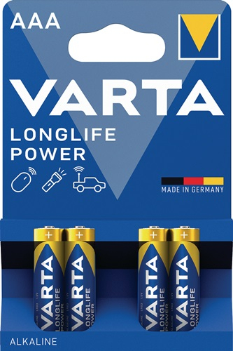 VARTA 4x Batterie Longlife Power 1,5 V AAA-AM4-Micro 1.240 mAh LR03 4903 - 4903121414