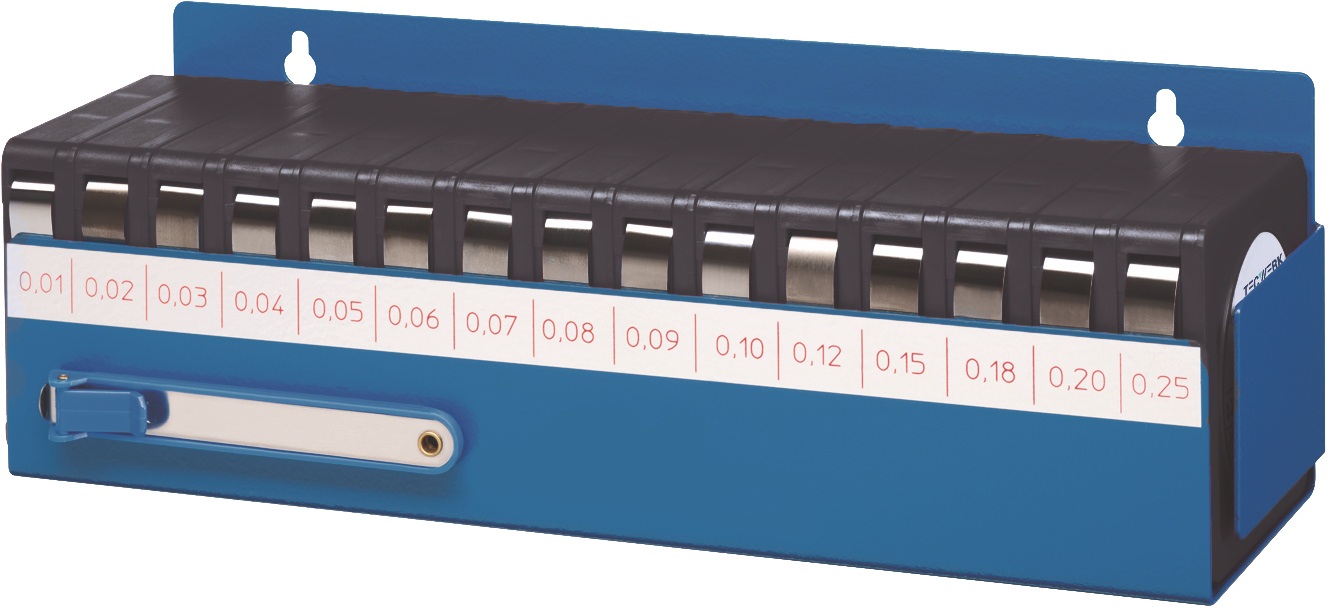 Fühlerlehrenbandset 0,01-0,25mm INOX L.5m B.12,7mm TECWERK
