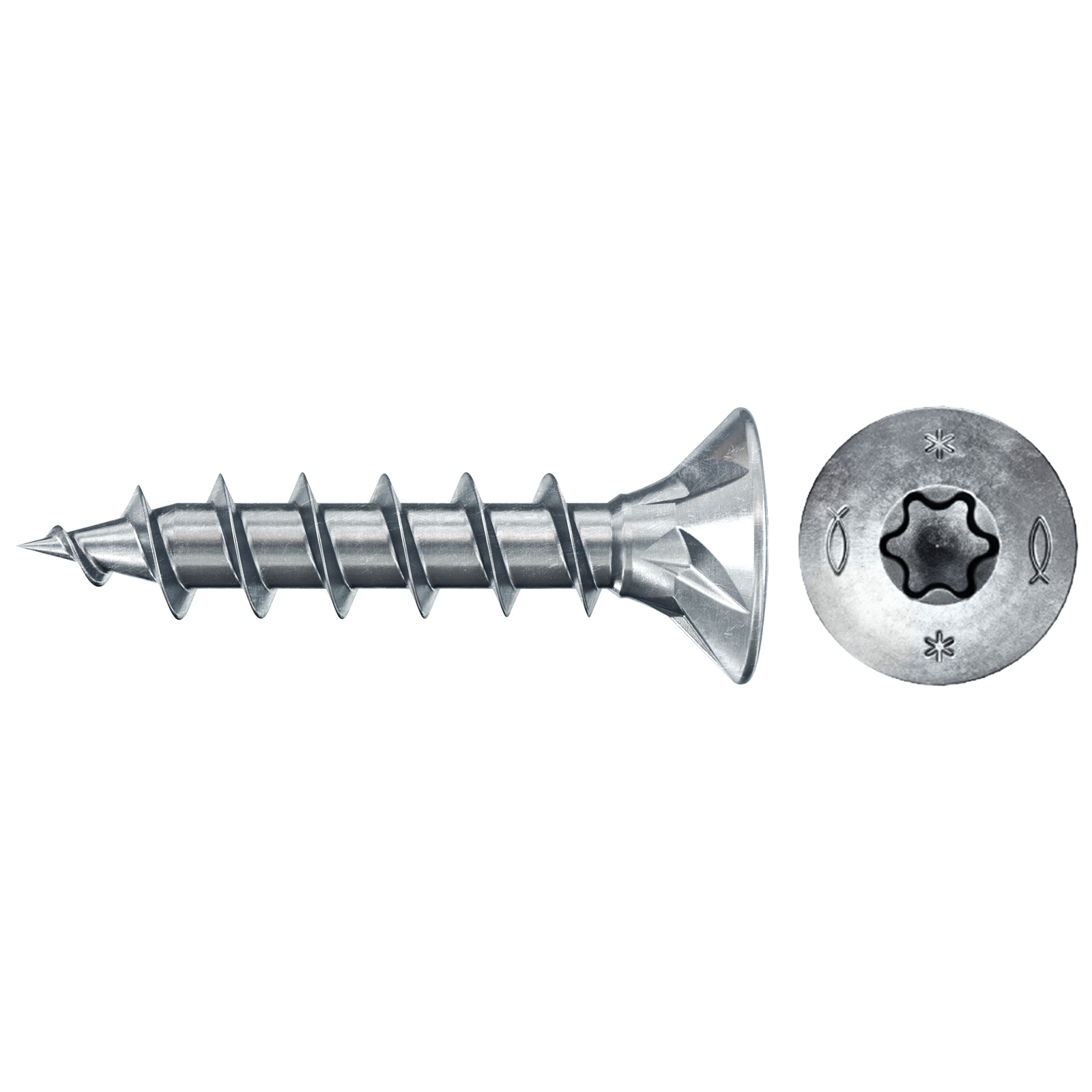 fischer Spanplattenschraube PowerFast FPF II CTF 3,5 x 12 BC 30 Senkkopf Innenstern TX Vollgew. - 578584