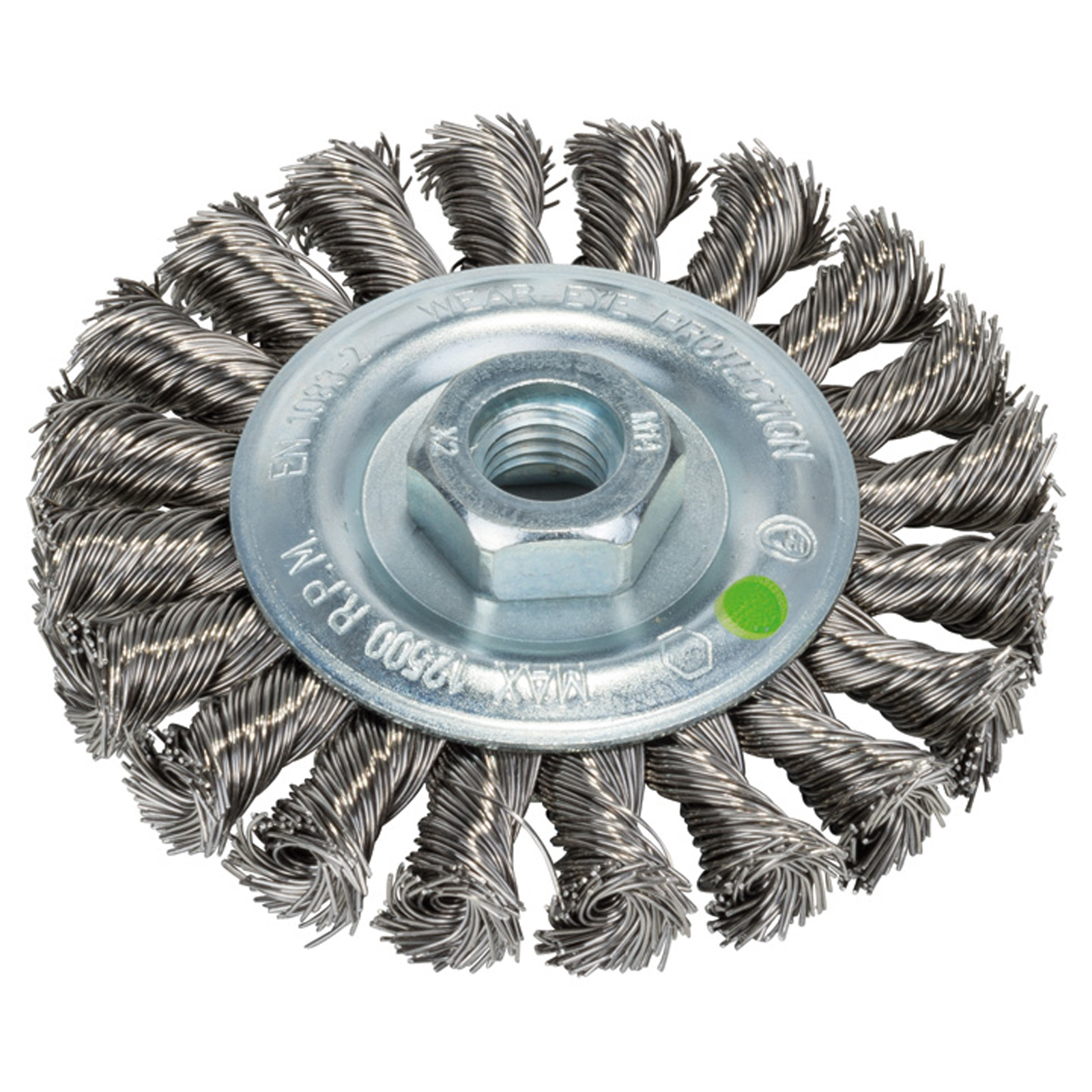 Bosch Scheibenbürste für Winkel- und Geradschleifer - Gezopfter Draht rostfrei 100mm - 2609256509