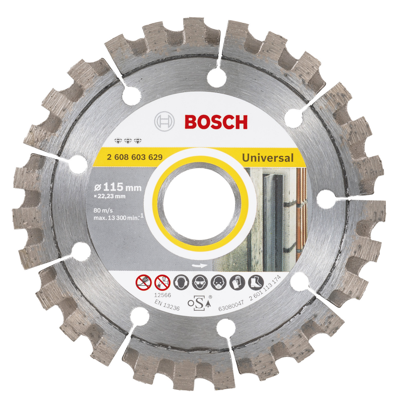 Bosch Diamanttrennscheibe Best for Universal, 115 x 22,23 x 2,2 x 12 mm -2608603629