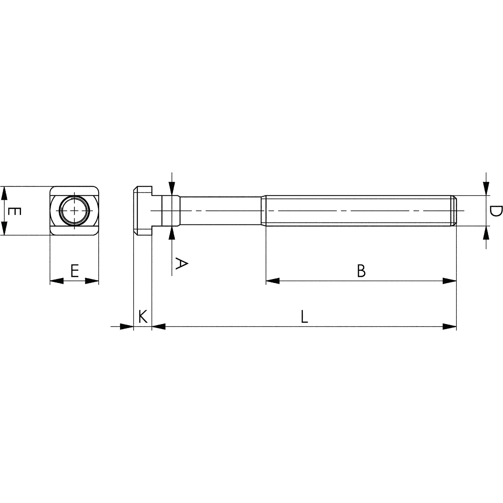 AMF T-Nutenschraube DIN 787 T-Nut 10 mm M10 Länge 63 mm mit Mutter und Scheibe - 80838