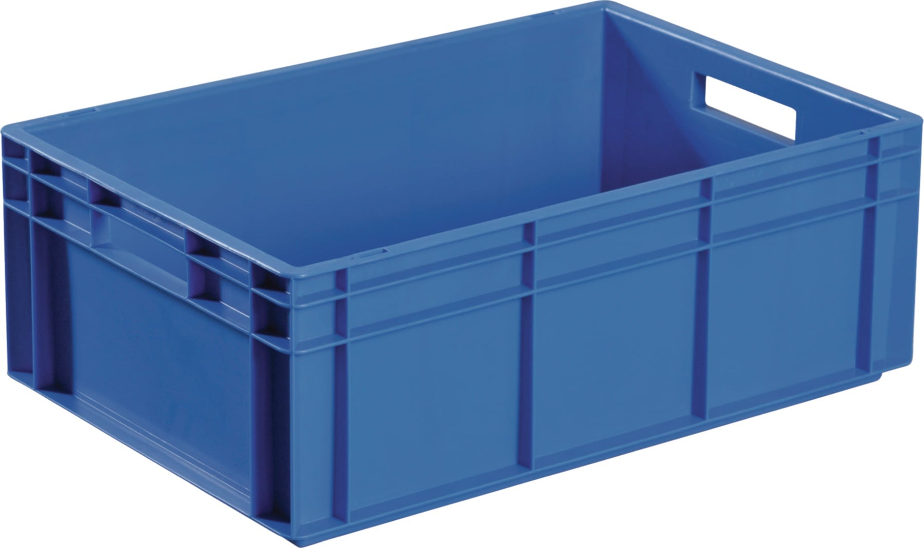 Transportbehälter L600xB400xH320mm blau PP Durchfassgr.Seitenw.geschl.TECWERK