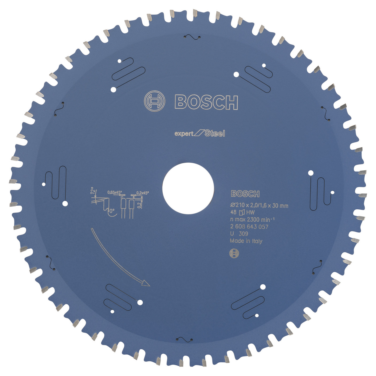Bosch Kreissägeblatt Expert for Steel für Handkreissägen 210 x 30 x 2 mm 48 - 2608643057