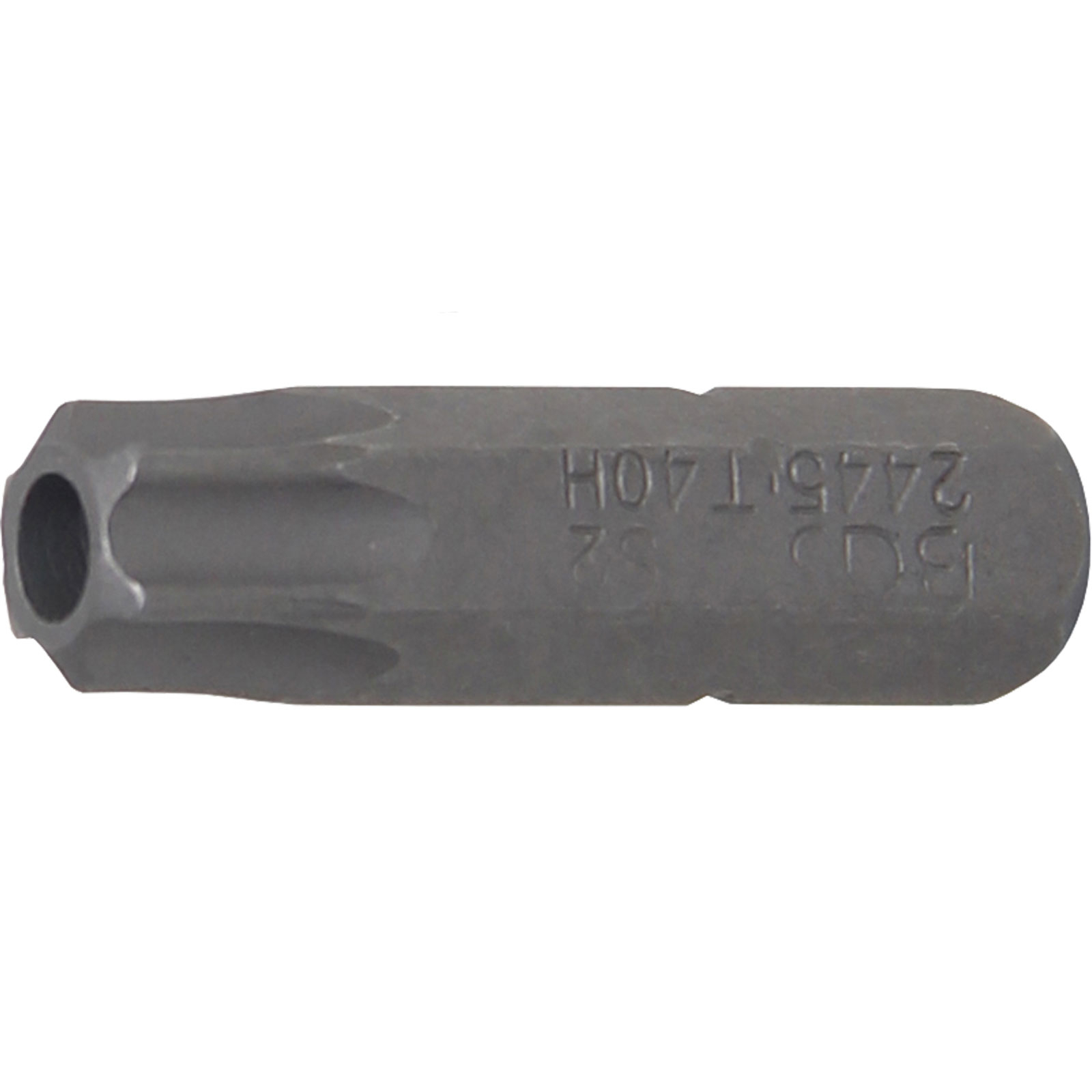 BGS Bit Antrieb Außensechskant 6,3 mm (1/4") T-Profil (für Torx) mit Bohrung T40 - 2445