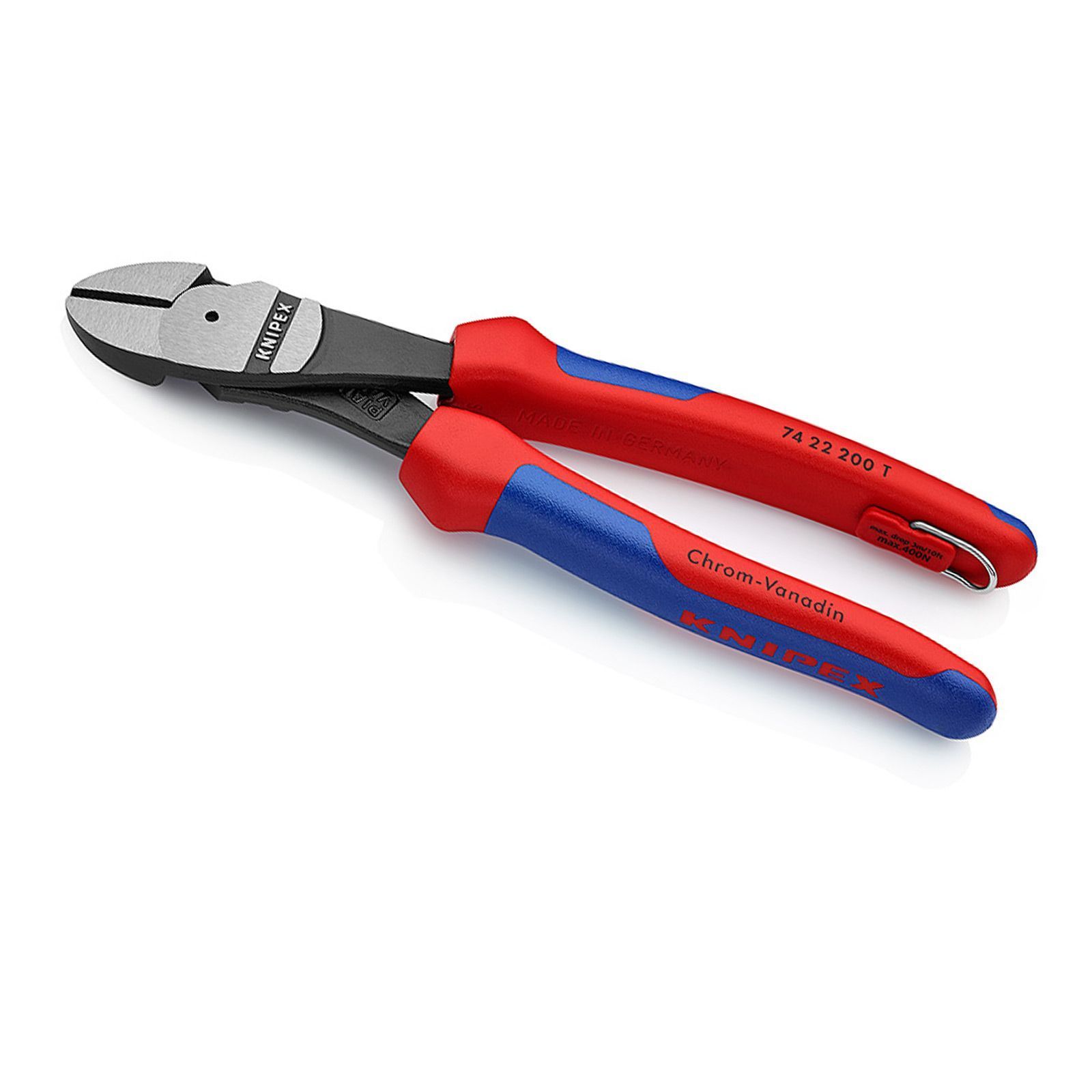 Knipex Kraft-Seitenschneider mit Sicherungsöse - 7422200T