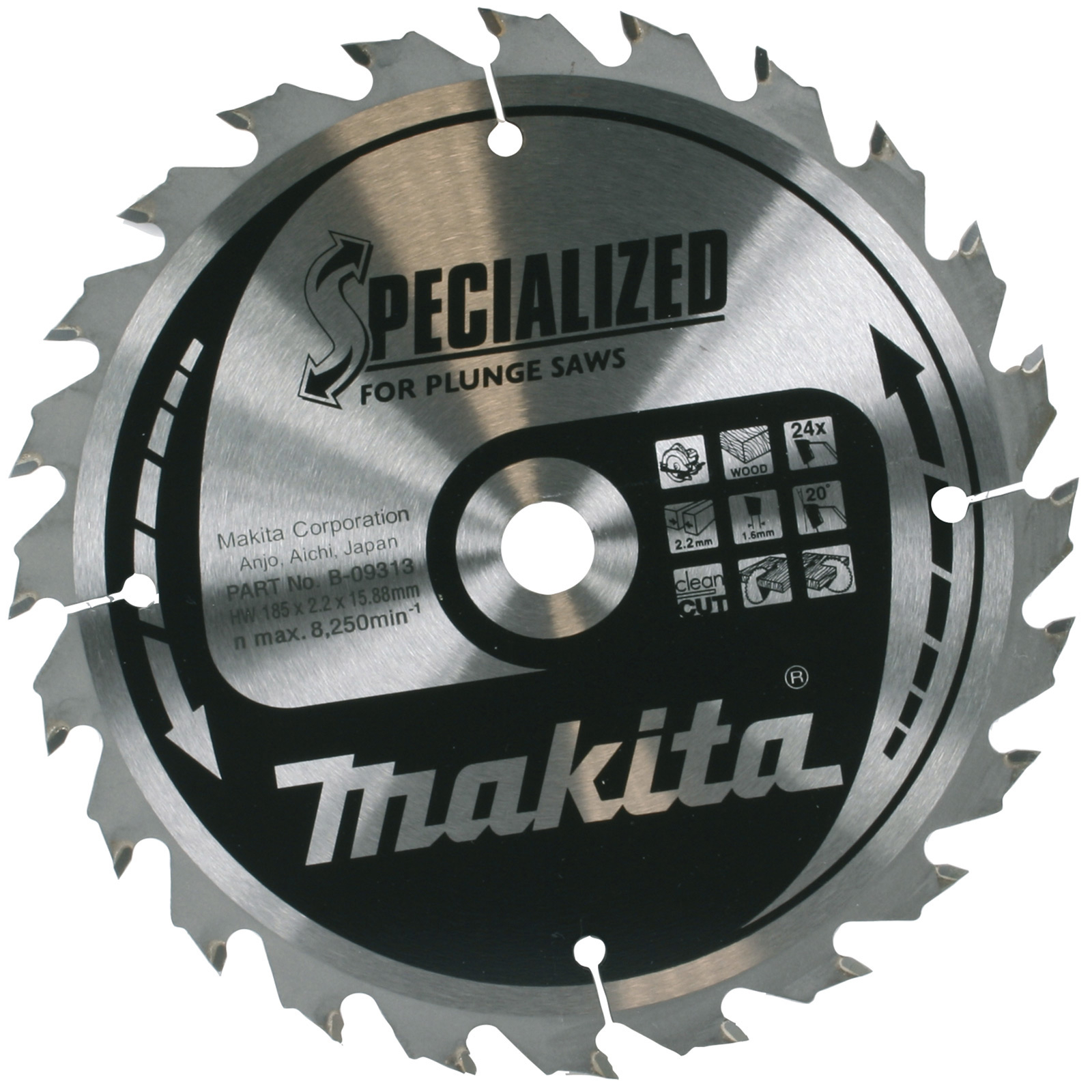 Makita HM-Sägeblatt 185x15,88x24Z - B-09313