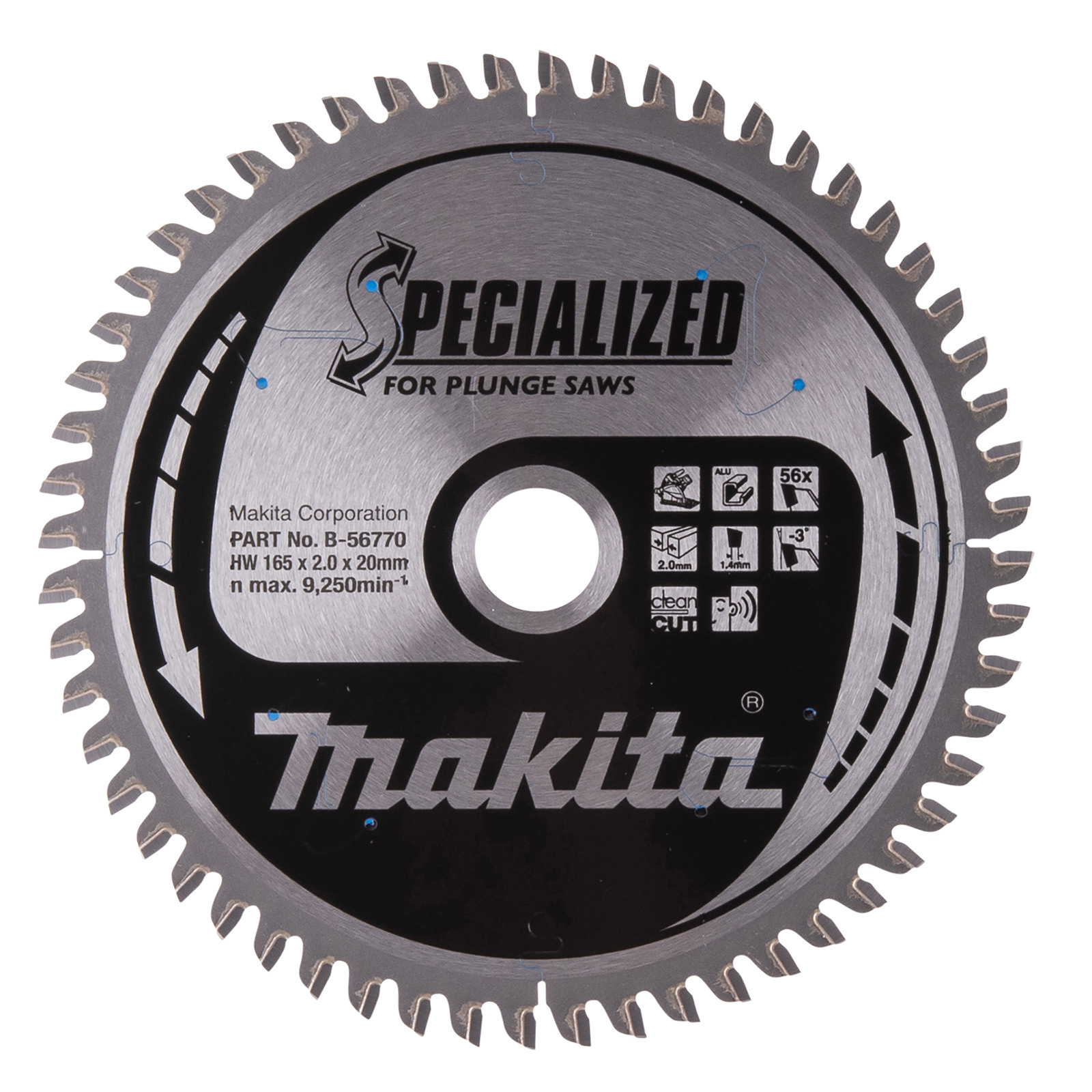 Makita SPECIALIZED Sägeblatt 165x20x56Z - B-56770