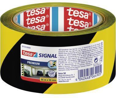 tesa Packband 58130-00000 50mmx66m bedruckt gelb schwarz