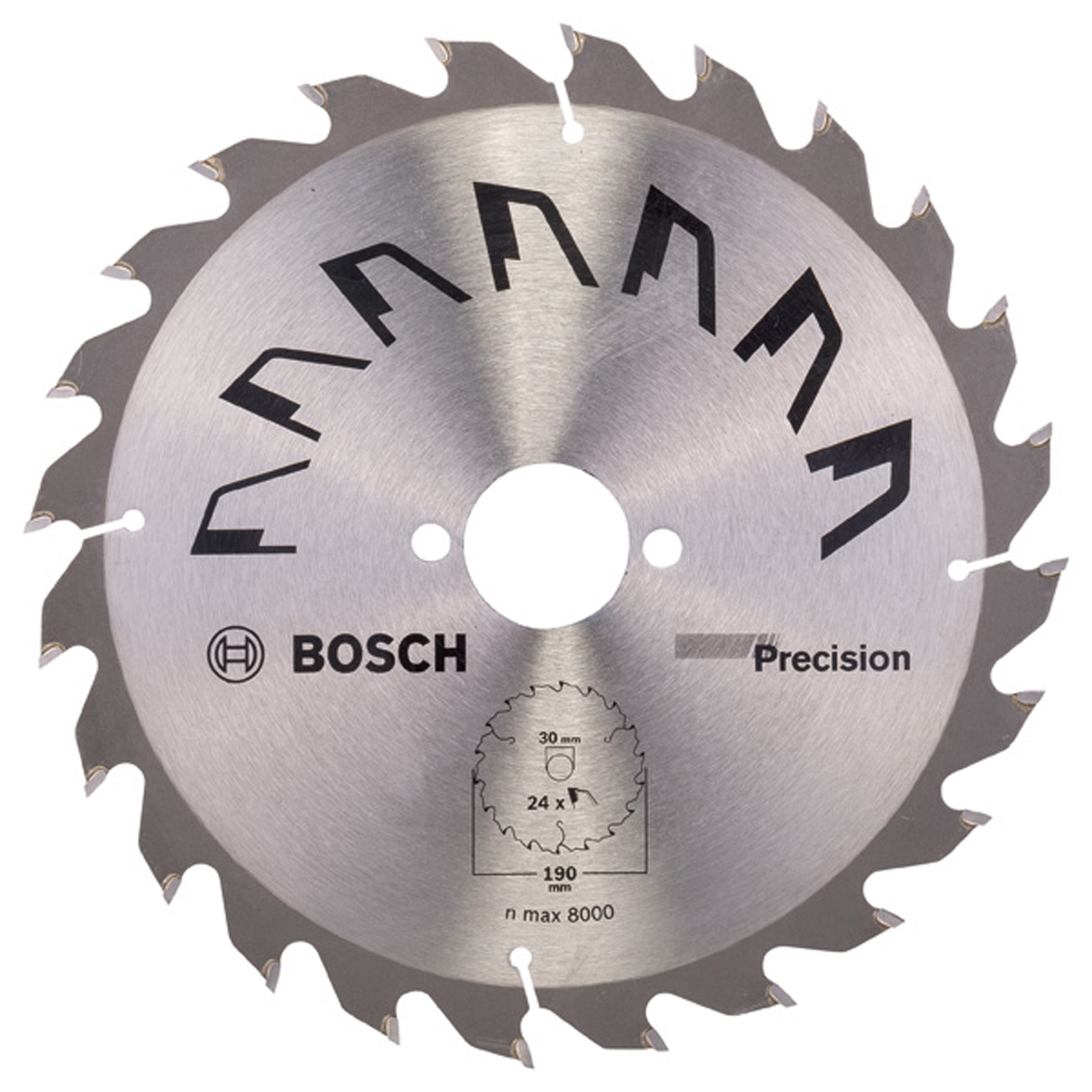 Bosch Kreissägeblatt PRECISION D= 190 mm Bohrung= 30 mm Z= 24 - 2609256869