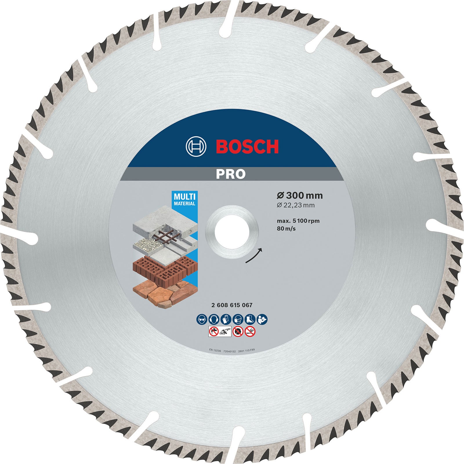 Bosch PRO Multi Material Diamanttrennscheibe 300 x 22,23 mm - 2608615067