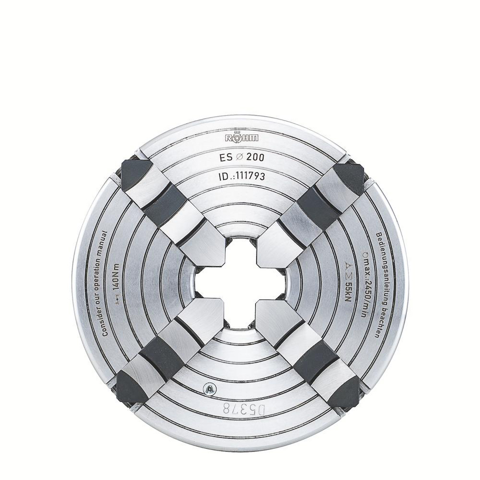 Röhm ES 315, 4-Backen, DIN 6351, Form A, Stahlkörper - 111801