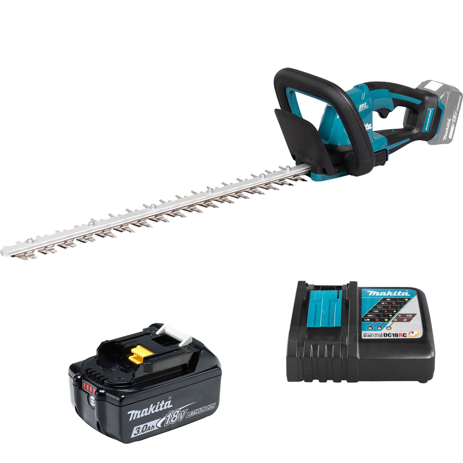 Makita DUH506RF Akku-Heckenschere 50 cm 18 V / 1x 3,0 Ah Akku + Ladegerät