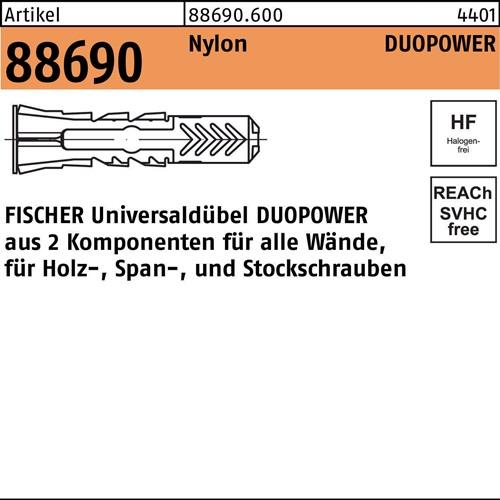 Dübel R 88690 DUOPOWER 14x 70 Nylon 20 Stück FISCHER