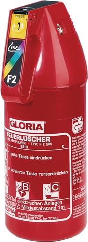 KFZ-Pulverfeuerlöscher 2kg m.Dauerdruck Brandkl.13 A 89 B C m.Manom.+Halt.GLORIA