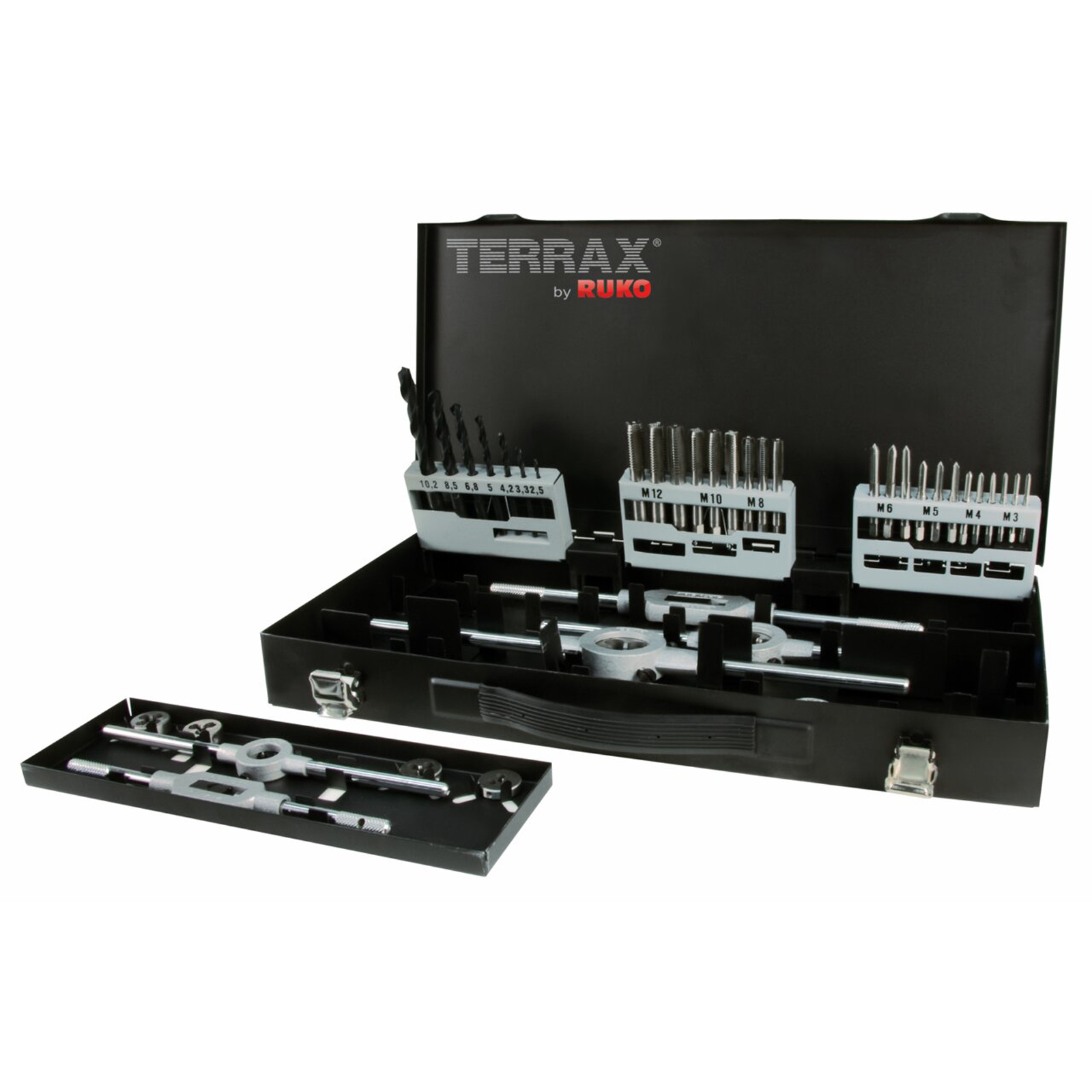 TERRAX by RUKO Gewindeschneidwerkzeug-Satz M HSS - 44 tlg. (Magazin Stahlblech) - A245030