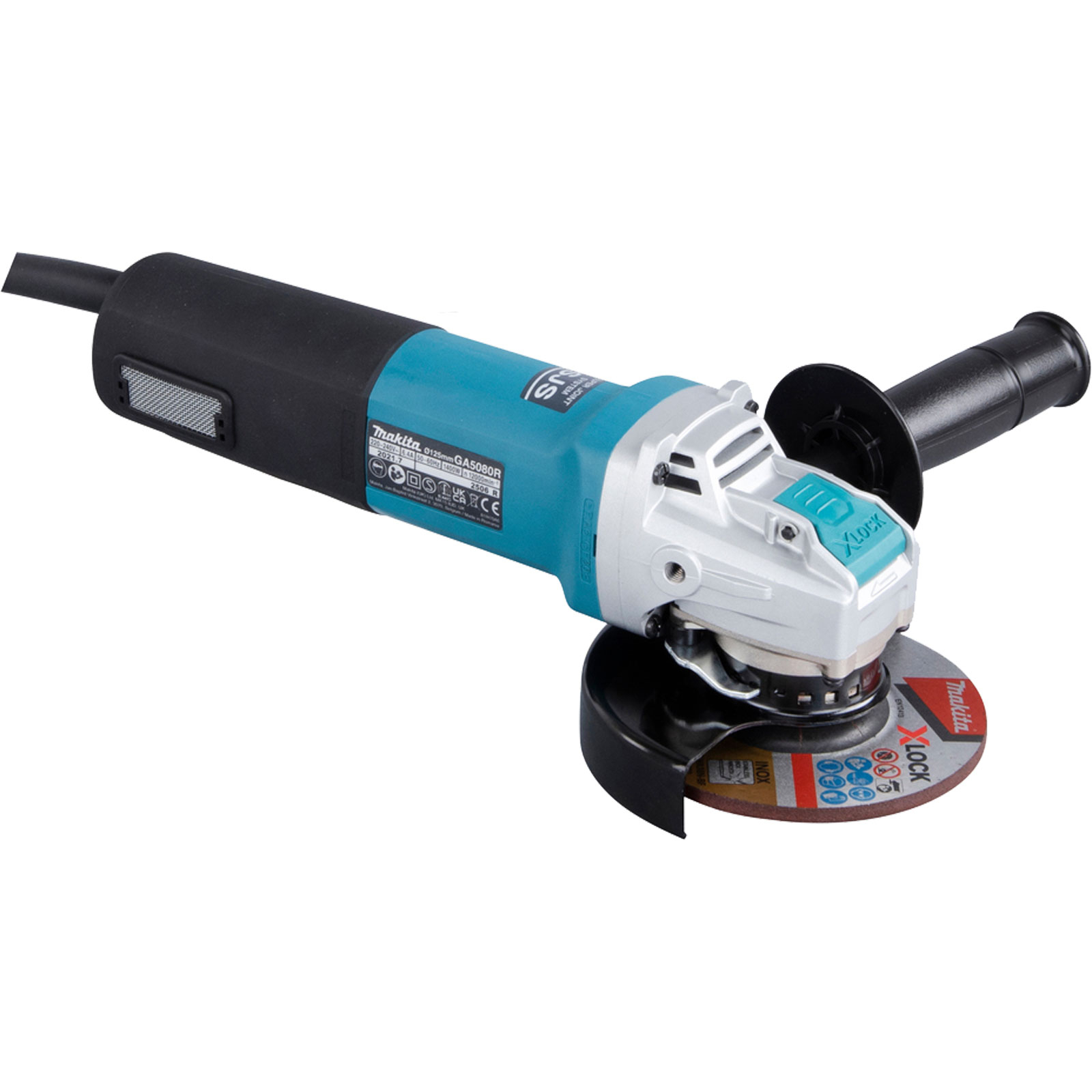 Makita GA5080RX02 Winkelschleifer X-LOCK Ø 125 mm 1.400 W