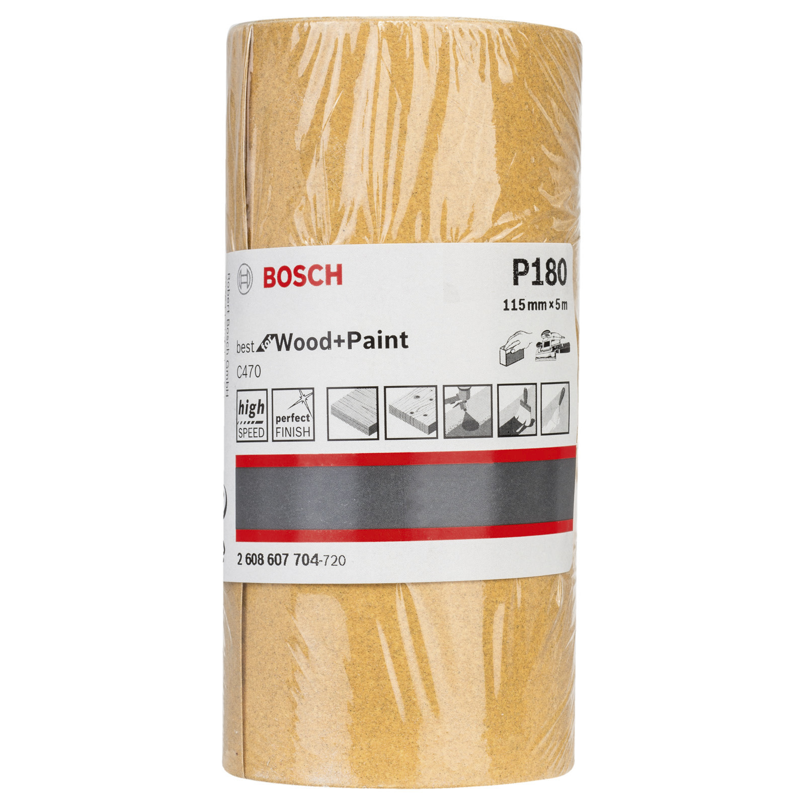 Bosch Schleifrolle Best for Wood Papierschleifrolle 115 mm x 5 m 180 - 2608607704