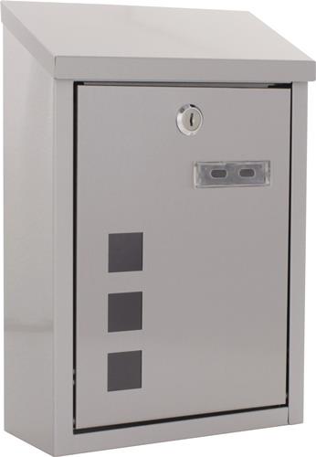 Briefkasten Casa H.325mm B.220mm T.100mm grau VA DIN C5 ROTTNER