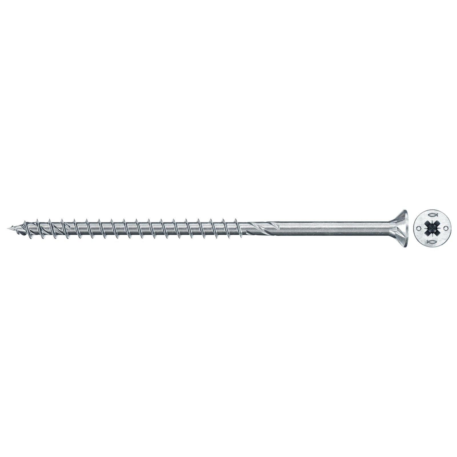 fischer Spanplattenschraube PowerFast FPF II CZP 5,0 x 90 BC 35 Senkkopf Kreuzschlitz PZ Teilgew. - 577690