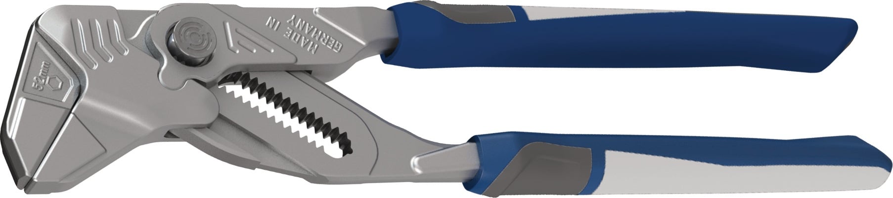 Zangenschlüssel PRESSwrench L.250mm Spann-W.52mm verchr.3K-Hülle TECWERK