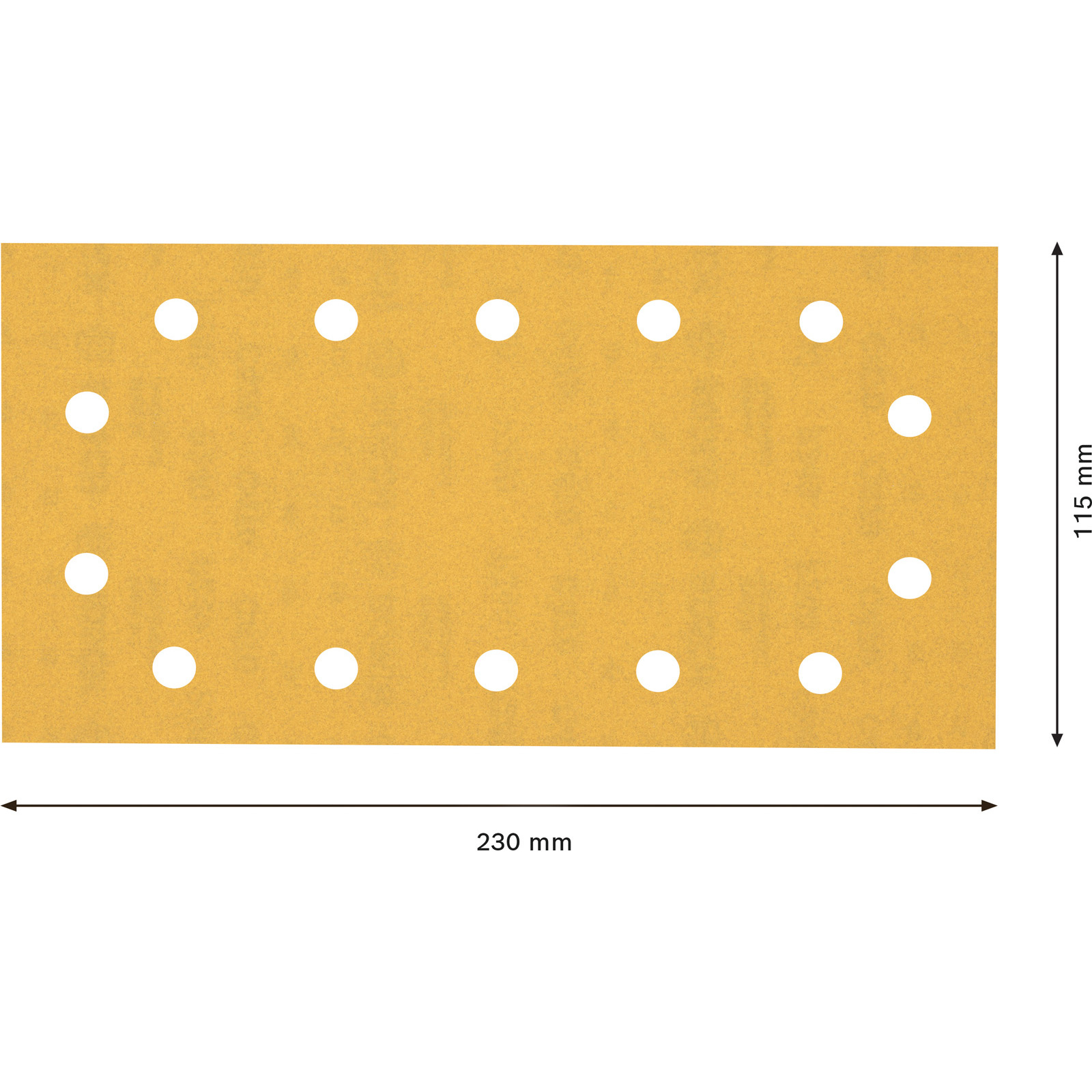 Bosch 10x Expert C470 Schleifpapier mit 14 Löchern für Schwingschleifer 115 x 230 mm G 240 - 2608900865