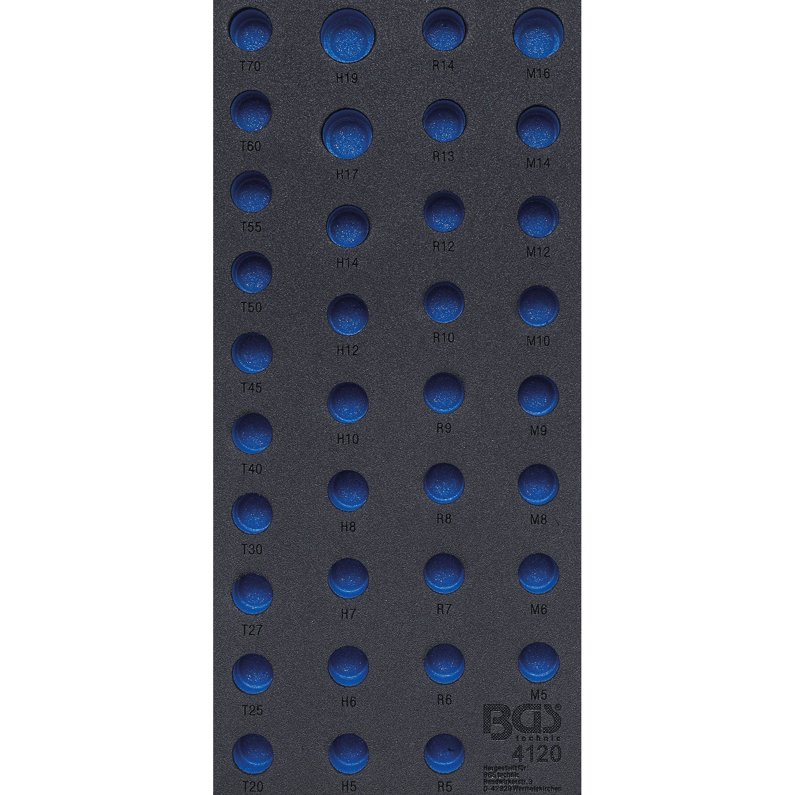 BGS Werkstattwageneinlage 1/3 leer für Art. 4120 - 4120-1