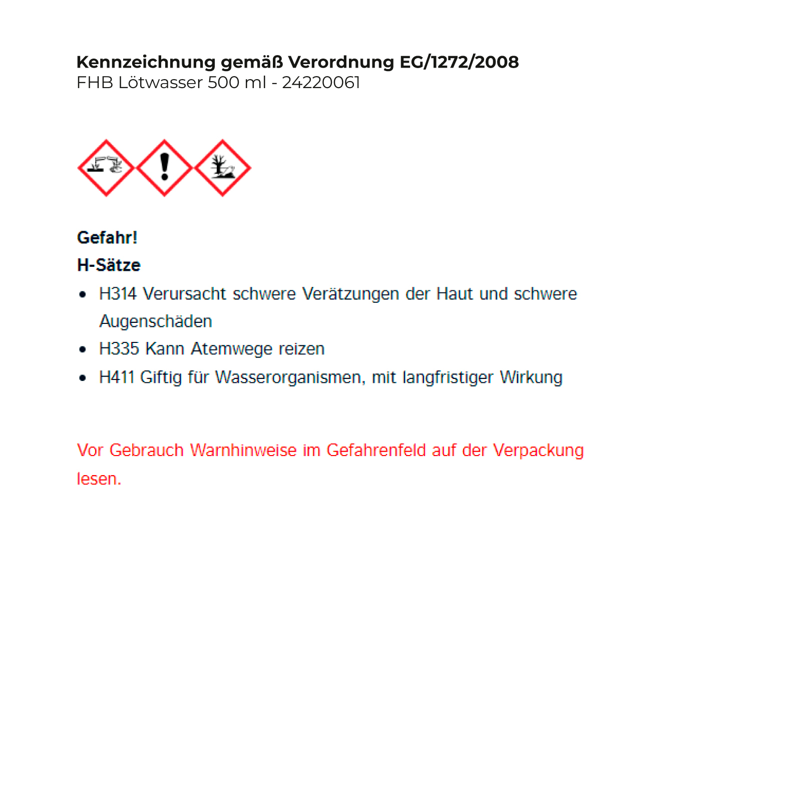 FHB Lötwasser 500 ml - 24220061