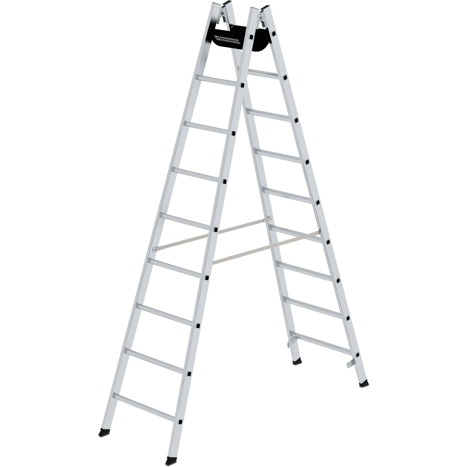 Günzburger Steigtechnik Sprossen-Stehleiter 2 x 9 Sprossen - 011155