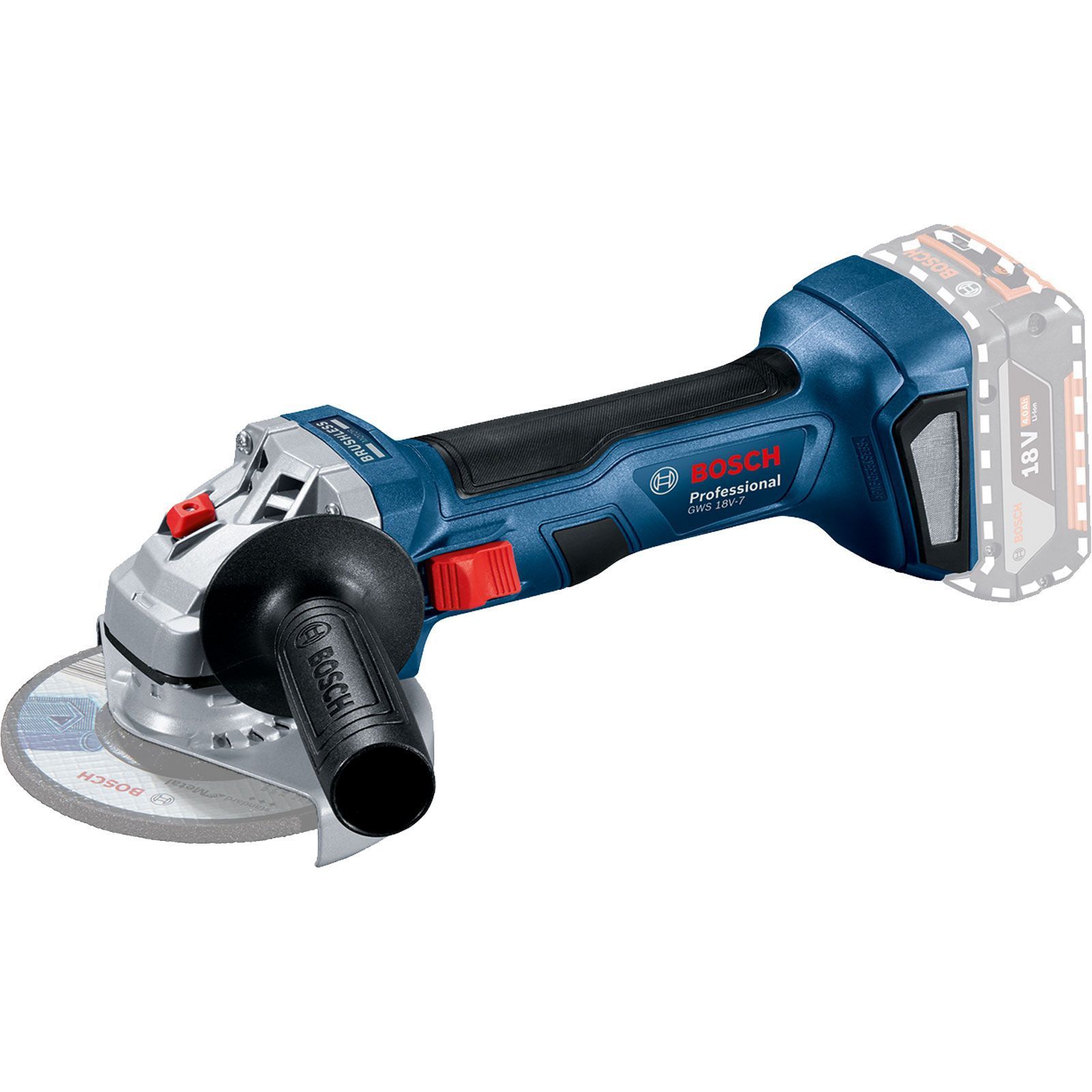 Bosch Akku-Winkelschleifer GWS 18V-7 Ø 125 mm Solo - 06019H9001