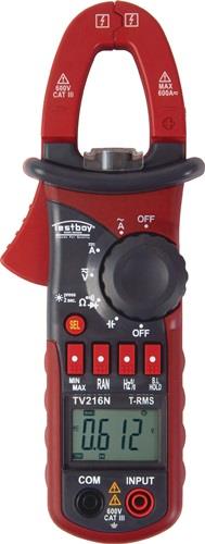 Testboy Zangenamperemeter TV 216N 10 mA-600 A AC, 10 mA-600 A DC - TV 216 N