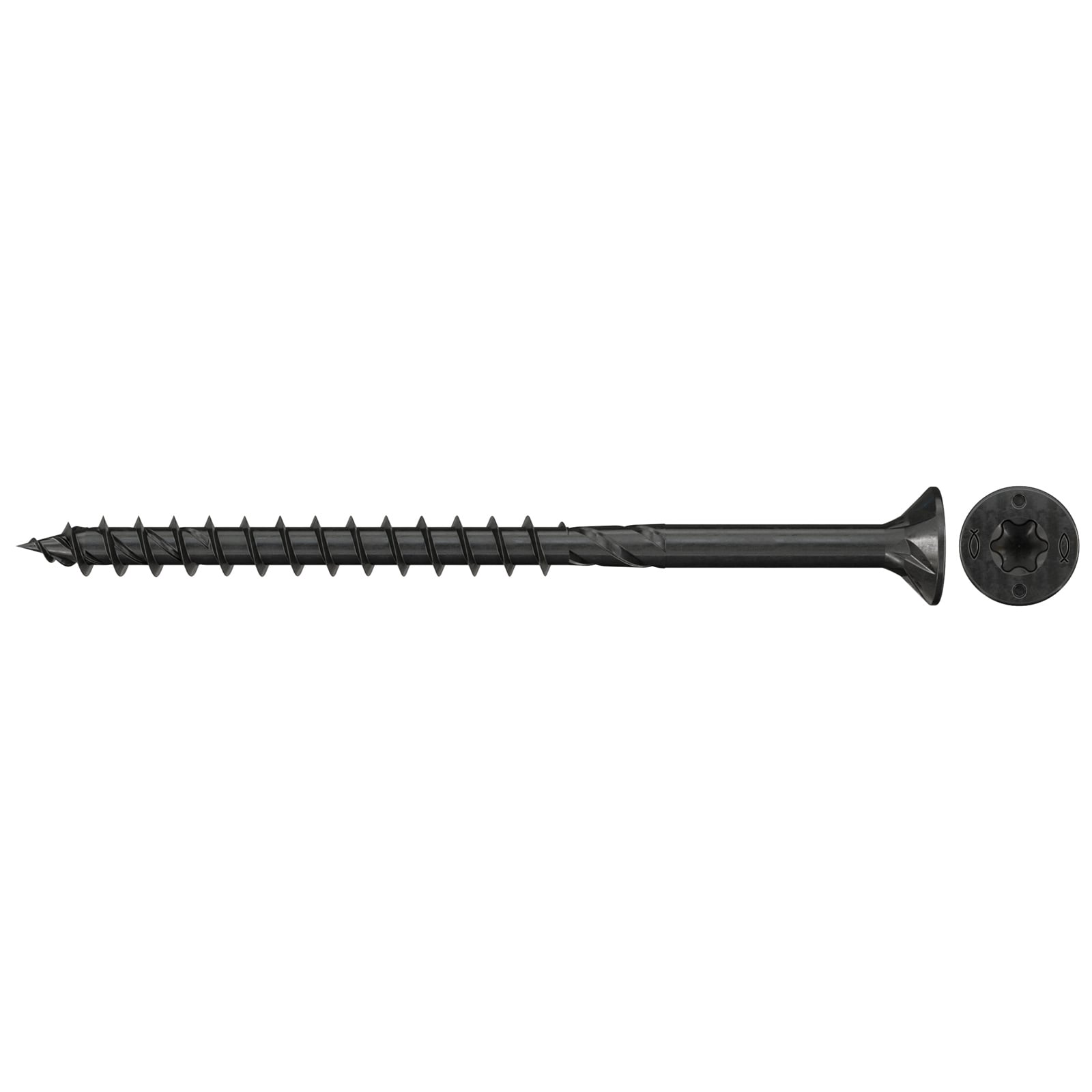 fischer Spanplattenschraube PowerFast FPF II CTP 4,0 x 60 BLC 35 Senkkopf Innenst. TX Teilgew. schwarz verz. - 578637