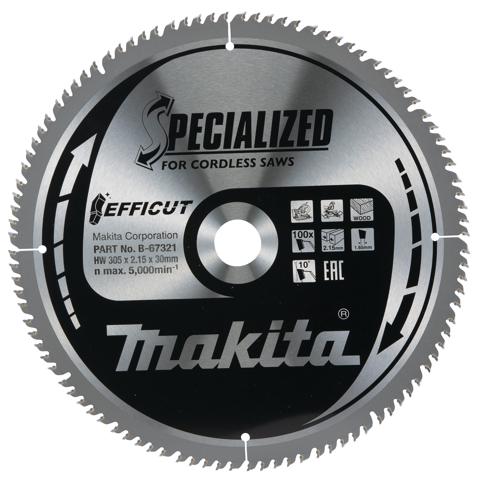 Makita EFFICUT Sägeblatt 305x30x100Z - B-67321