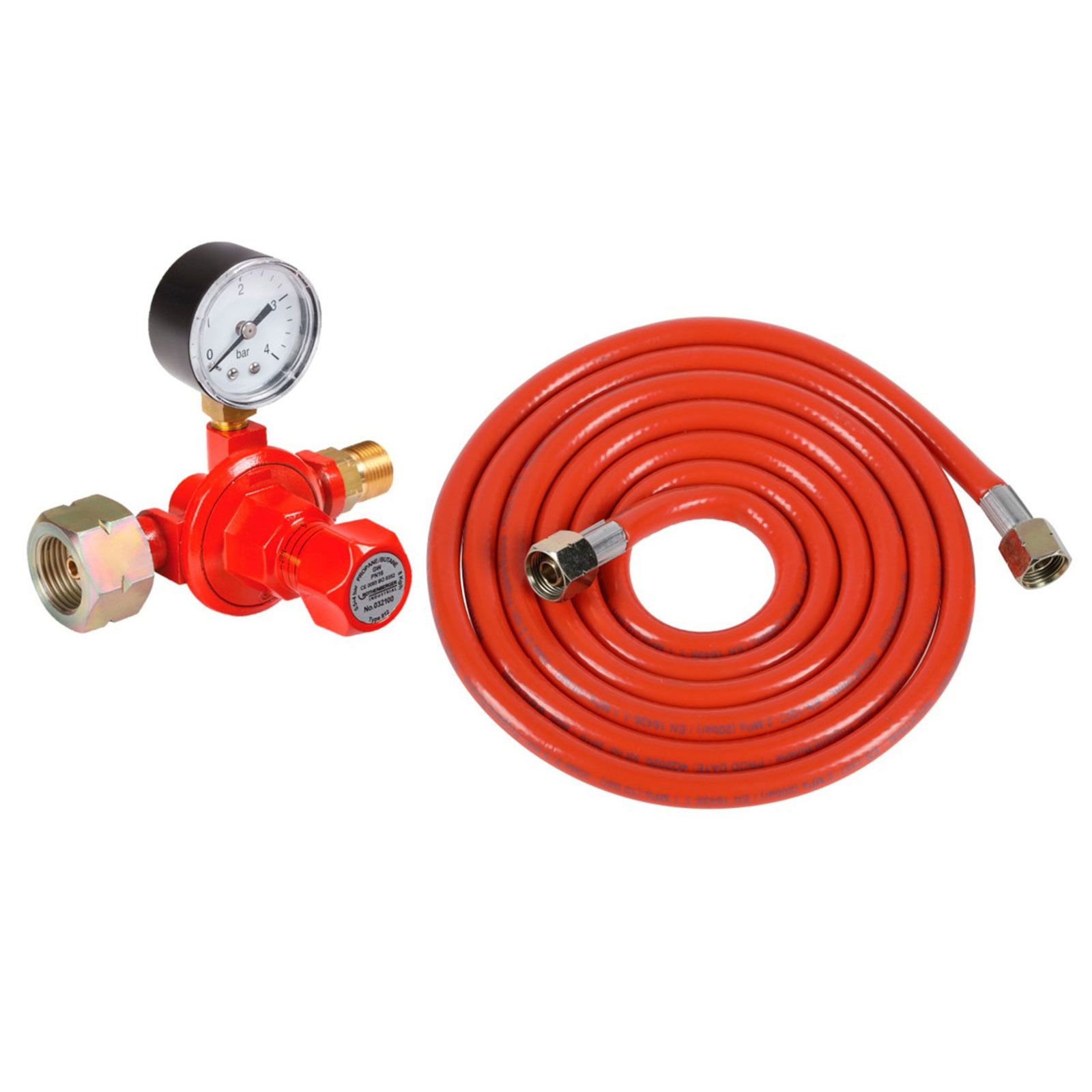 ROTHENBERGER Industrial Regler Manometer 0,5-4 bar Schlauch 5m Abflammgeräte 3/8" 5&11kg Gasflaschen - 1500005312