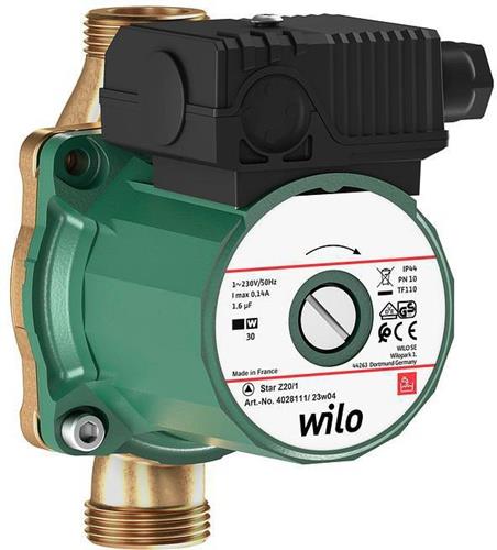 Wilo Nassläufer-Standardpumpe Star-Z 20/1,Rp1/2,1x230V,38W