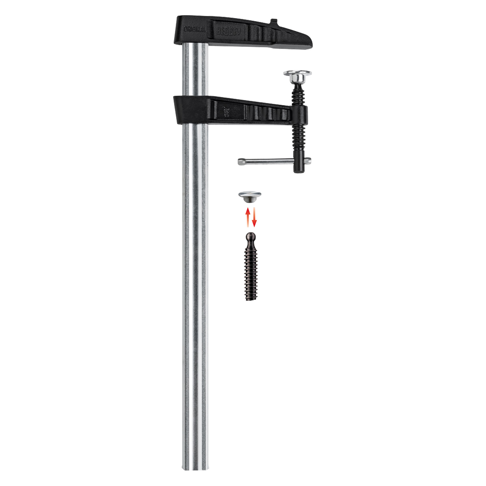 Bessey Temperguss-Schraubknecht TGK mit Knebelgriff