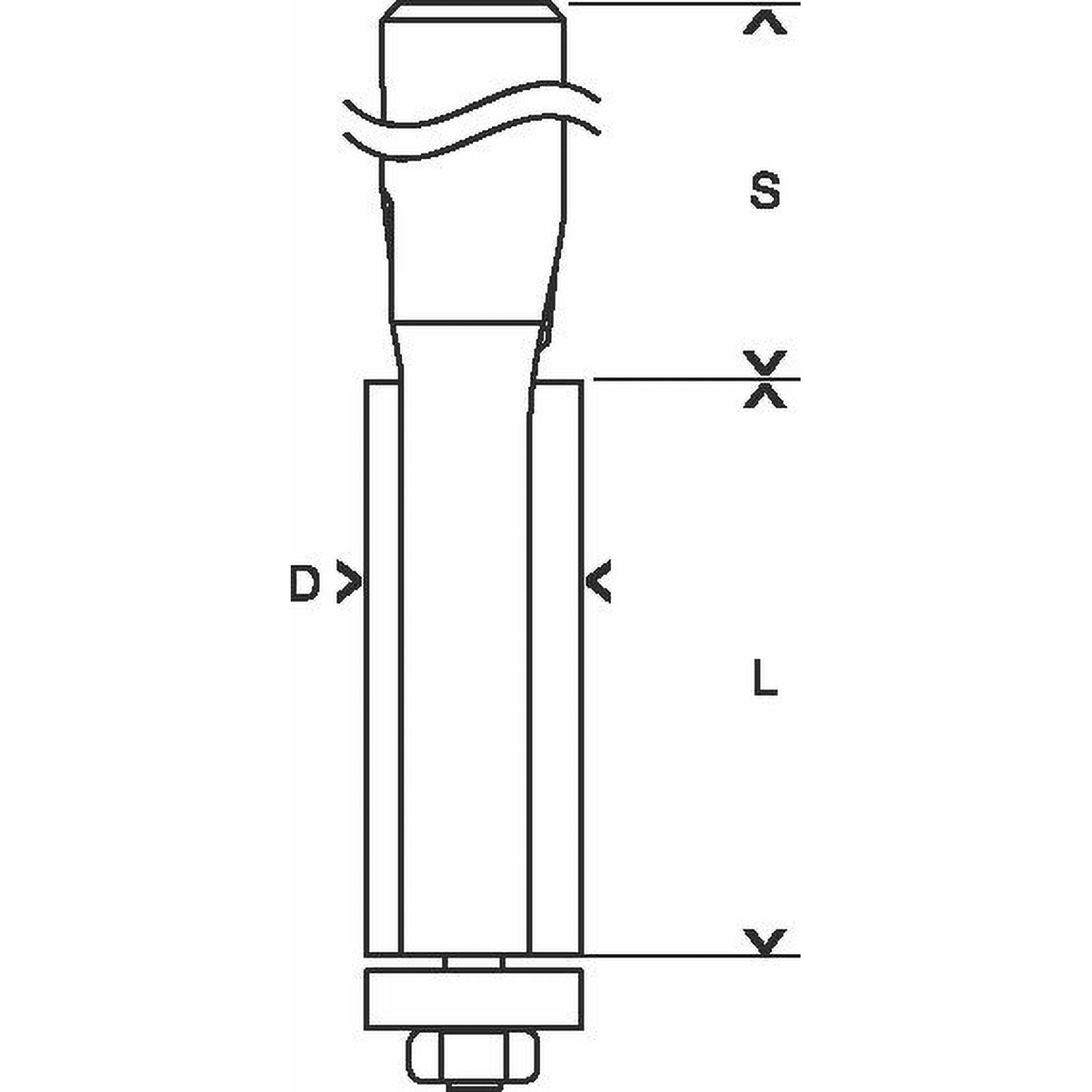 Bosch Laminat-Bündigfräser 1/4" Ø 6,35 mm L 16,2 mm G 54 mm - 2608628635