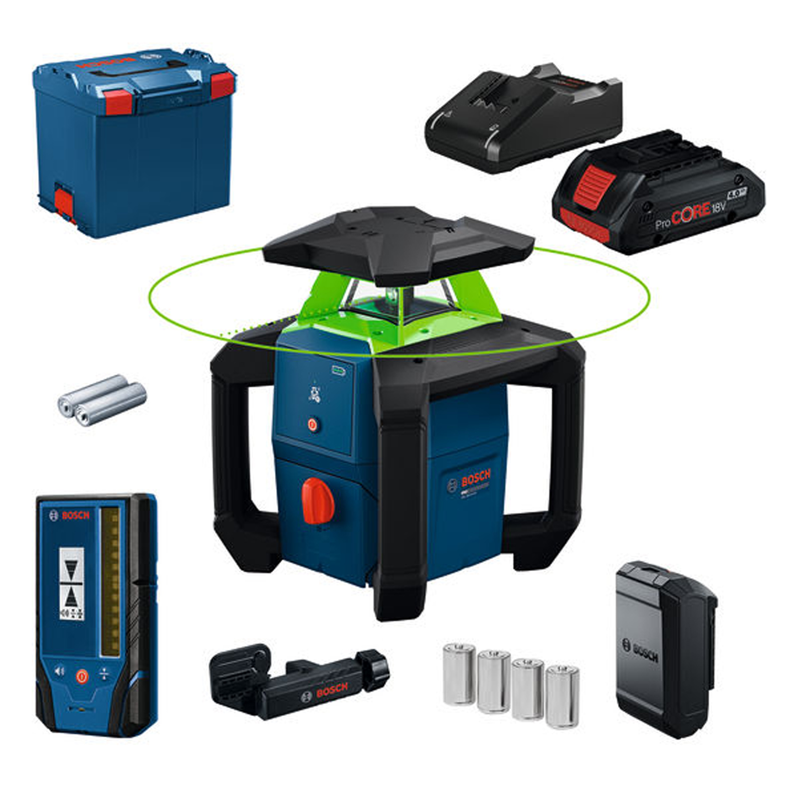 Bosch Rotationslaser GRL18V-3-31G, 1 x Akku ProCORE18V 4.0Ah in L-BOXX - 0601061G00