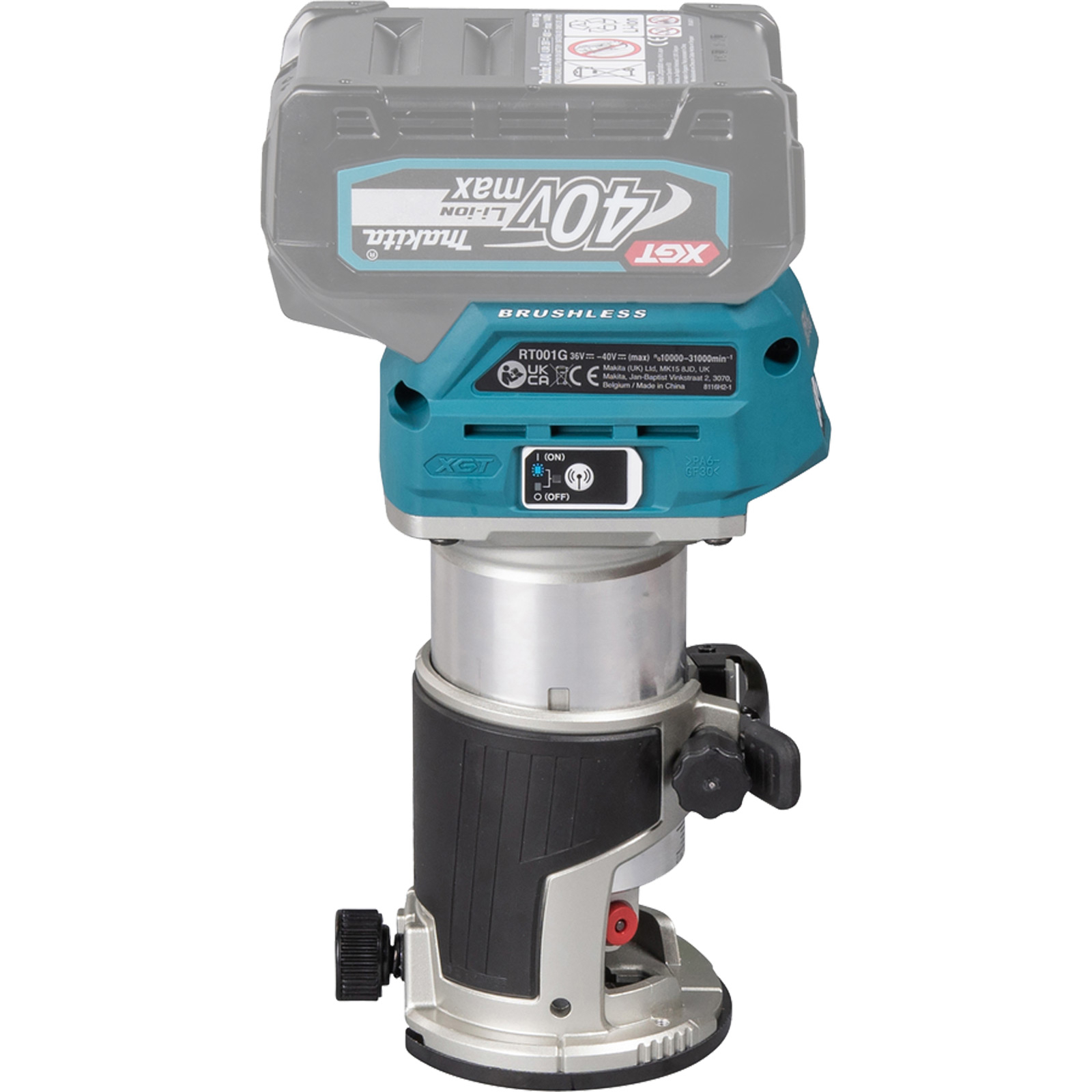 Makita RT001GM205 Akku-Multifunktionsfräse 40V max. inkl. Zubehör / 2x 4,0 Ah Akku + Ladegerät im MAKPAC