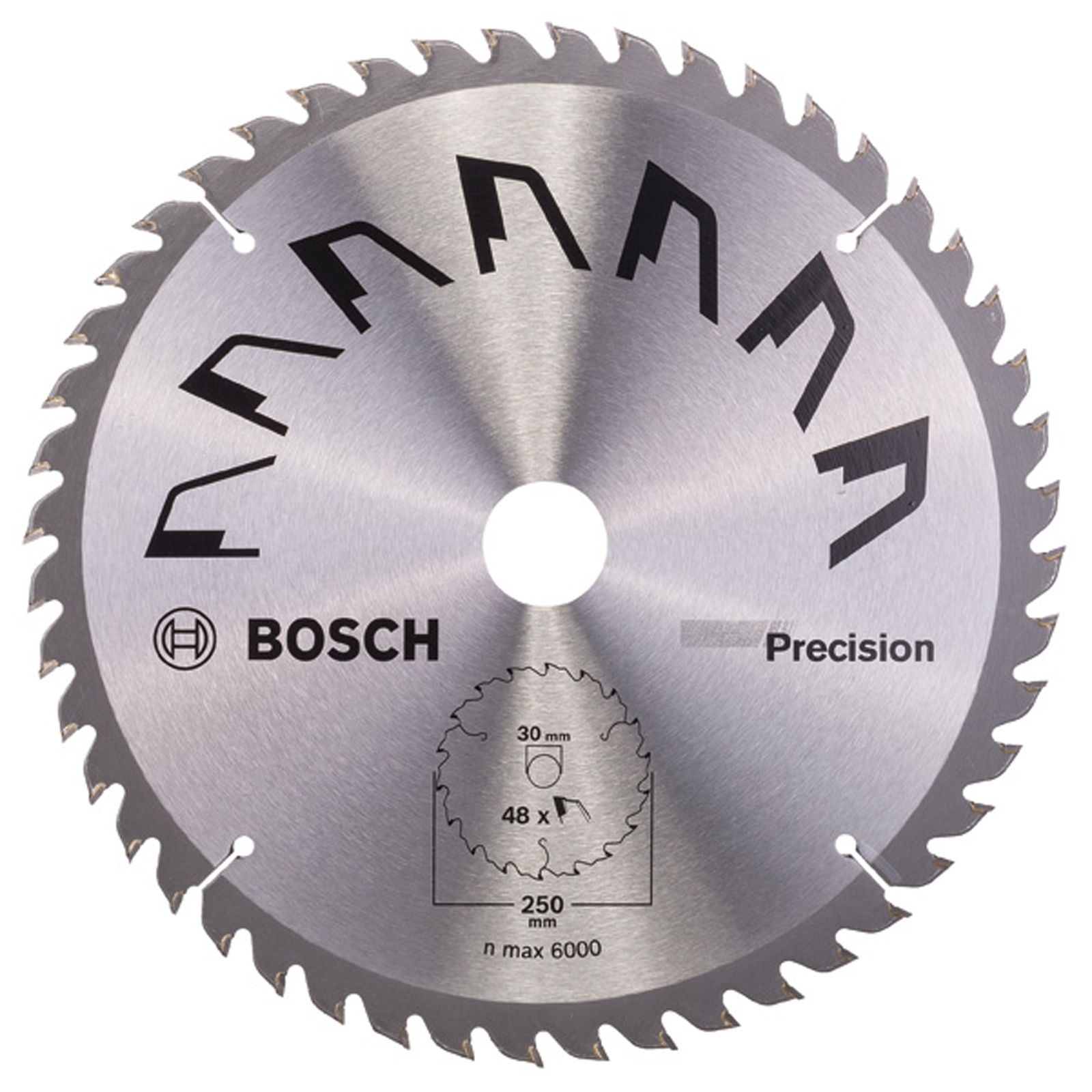Bosch Kreissägeblatt PRECISION D= 250 mm Bohrung= 30 mm Z= 48 - 2609256879