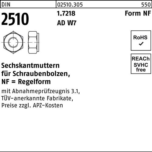 Sechskantmutter DIN 2510 f.Schraubenbolzen NF M30 1.7218 1 Stück