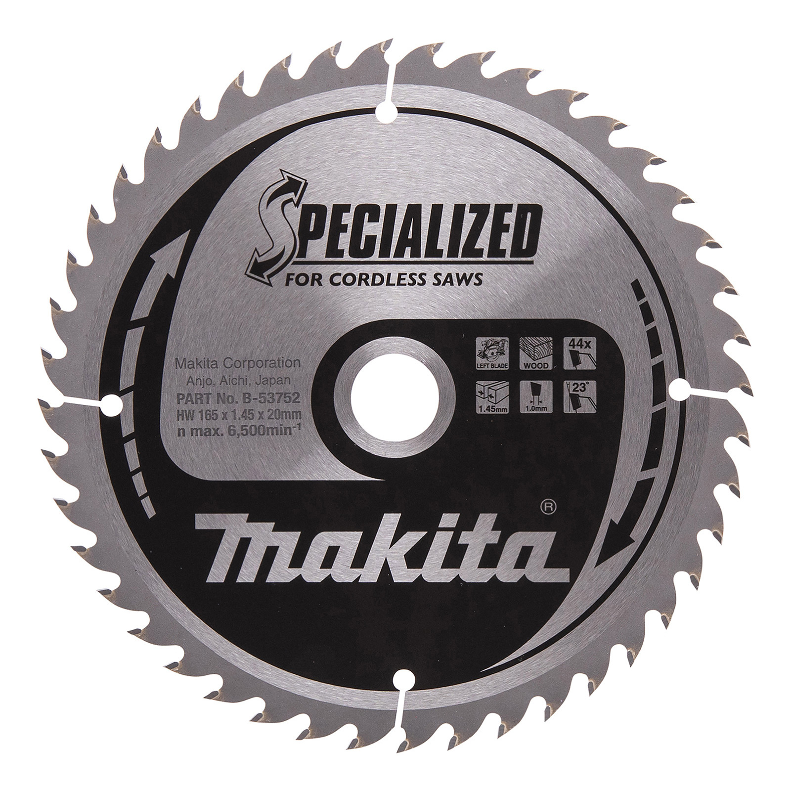 Makita SPECIALIZED Sägeblatt 165x20x44Z - B-53752