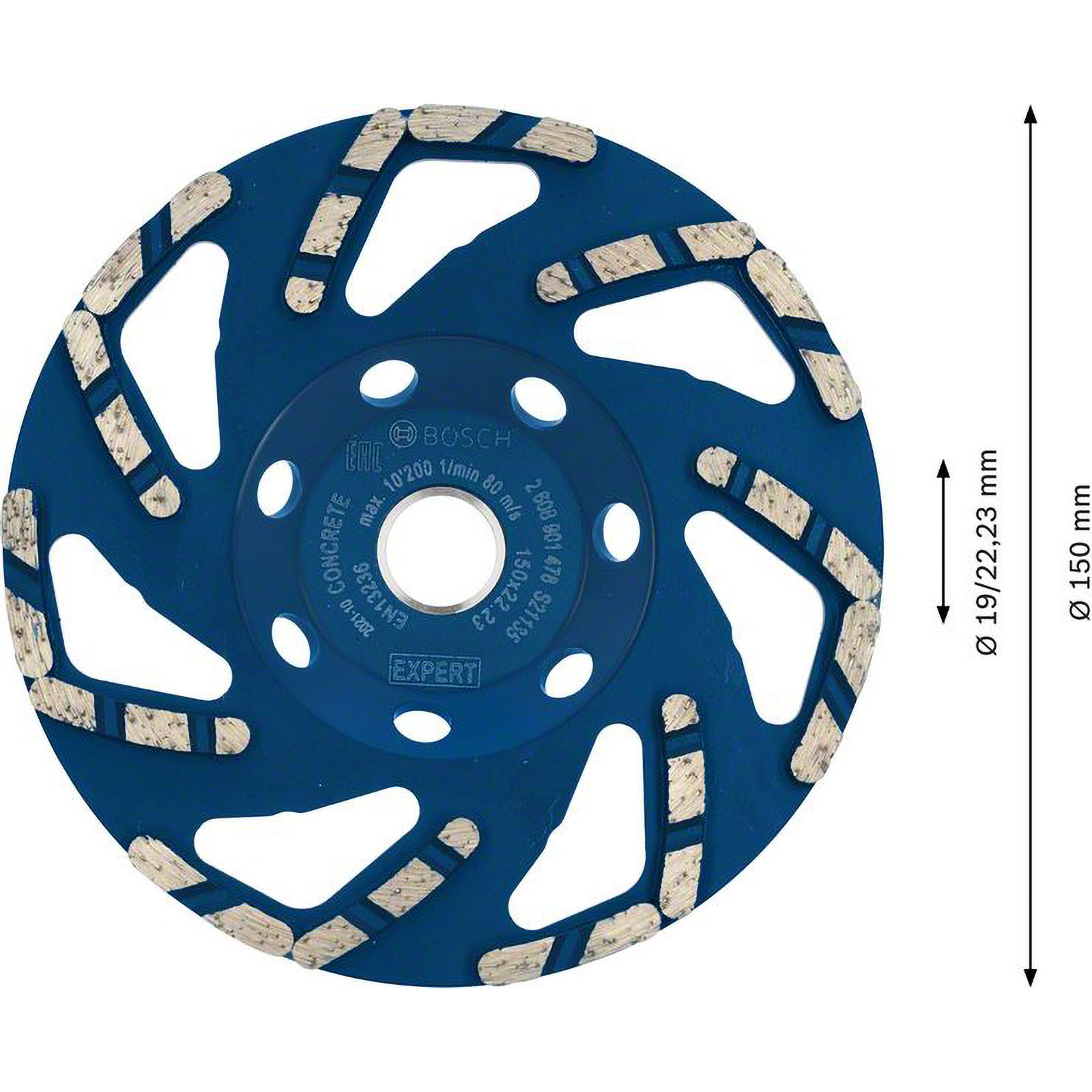 Bosch EXPERT Concrete Diamanttopfscheibe 150 x 22,23 x 4,5 mm - 2608901478